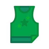 Clothes Flat Color Sleeveless Jersey Pictogram vector