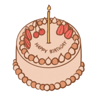 Birthday essentials, cake png