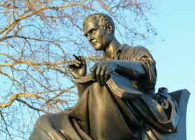 Statue of Jean-Jacques Rousseau, Geneva, Switzerland photo