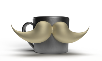 Bart Schnurrbart golden Gelb schwarz dunkel Silhouette Farbe Kaffee Tasse Symbol Symbol Dekoration Vater Gentleman Geschäftsmann Mann männlich Person Kaffee Tasse Lebensstil Mode November movember Spaß Whisker Symbol png