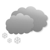 Snowing day as weather icon photo