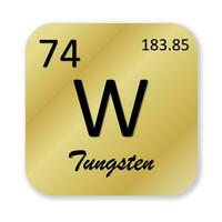 Tungsten element isolated in white background photo