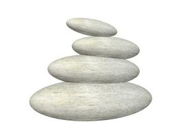 Zen stones balance - 3D render photo