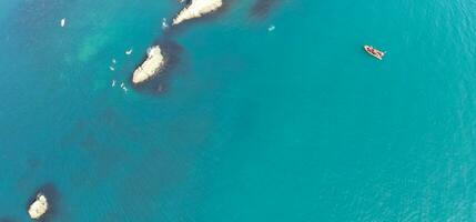 Most Beautiful High Angle View of British Landscape and Sea View of Durdle Door Beach of England Great Britain, UK. Image Was captured with Drone's camera on September 9th, 2023 photo