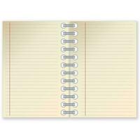 Open notebook isolated in white background photo