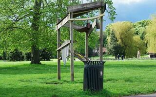 Low Angle View of Wardown Museum Public Park of Luton, England UK. Image Captured on May 10th, 2023 photo