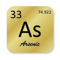 Arsenic element isolated in white background photo