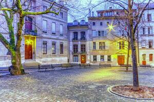 Court Saint-Pierre in the old city, Geneva, Switzerland,  HDR photo