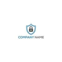 Home security system logo. Guard blue and gray symbol. Privacy concept sign in flat style. Protection icon for website, mobile app, banner, other design project. Vector illustration.