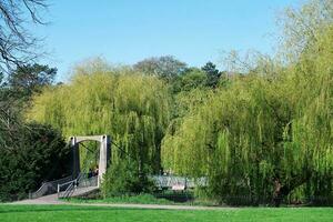 Low Angle View of Wardown Museum and Public Park of Luton City of England Great Britain, Image Captured on a Sunny Day of April 19th, 2023 photo