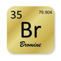 Bromine element isolated in white background photo