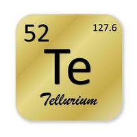 Tellurium element isolated in white background photo