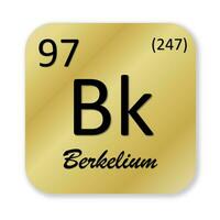 Berkelium element isolated in white background photo