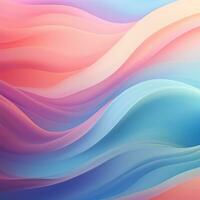 Multicolored gradient background. Abstract lines, waves, liquid effect, plastic, fabric. Banner, poster, wallpaper. Generative AI photo