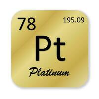 Platinum element isolated in white background photo