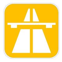 Yellow highway icon photo