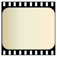 Old film strip isolated in white background photo