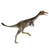 mononykus dinosaurio caminando - 3d hacer foto