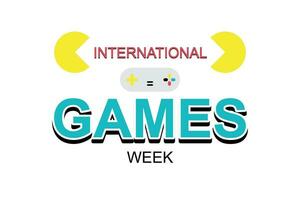 International Games Week background. vector