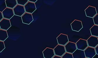 Technology background with hexagonal. vector