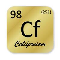 Californium element isolated in white background photo