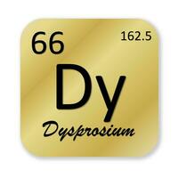 Dysprosium element isolated in white background photo