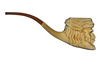 Meerschaum pipe - 3D render photo