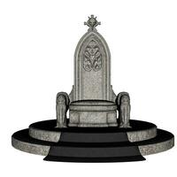Antique throne - 3D render photo