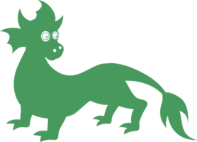 Dragon green for decoration and design. png