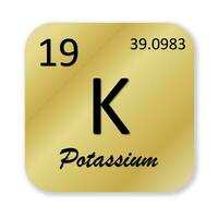 Potassium element isolated in white background photo