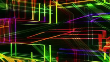 Abstract neon colors stripes background animation, Abstract moving lines background, Generative AI video