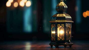 Ramadan lanterna sfondo ciclo continuo ,ai creato video