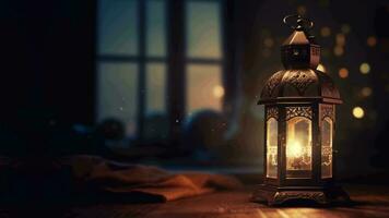 Ramadan lanterna sfondo ciclo continuo ,ai creato video