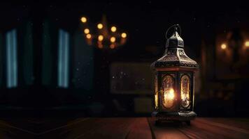 Ramadã lanterna fundo ciclo ,ai criada video