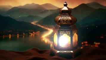 Ramadan Lantern Background Loop ,AI Created video