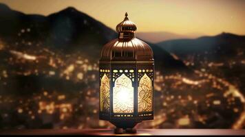 Ramadan lanterna sfondo ciclo continuo ,ai creato video