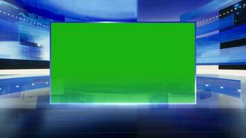 World Map News Intro Blue Background, Digital Breaking News Intro. Green Screen News intro video