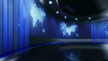 World Map background. news Studio Background for news report and breaking news on world live report video