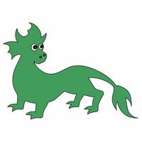 Green cartoon dragon for decoration and design. photo