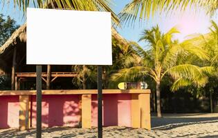 blank sign space on the beach, blank sign space on the beach, BLANK FOR BEACH ADVERTISING photo
