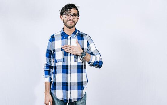 People gesturing PLEASE in sign language isolated. Deaf and dumb person gesturing PLEASE in sign language. Gesticulation of PLEASE in sign language. Nonverbal communication concept photo