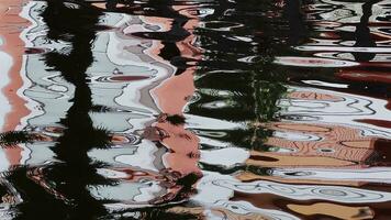 coloré réflexion sur l'eau surface video