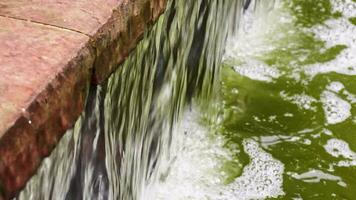 Small Waterfall from Stone Steps video