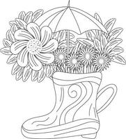 Adult floral coloring page photo