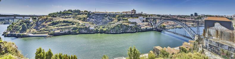 Panoramic view over Douro river near Porto during daytime photo