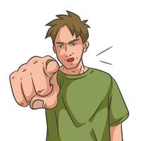 hand indicating, pointing, frontal view vector