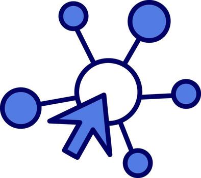 flujo de clics vector icono