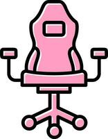 icono de vector de silla de juego