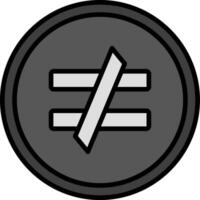 Not Equal Vector Icon
