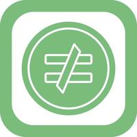 Not Equal Vector Icon
